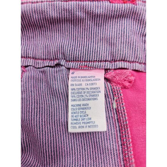 2 Pair American Eagle Women's Size 6 Teal and Pink Cuffed Stretch Shorts - Picture 14 of 15